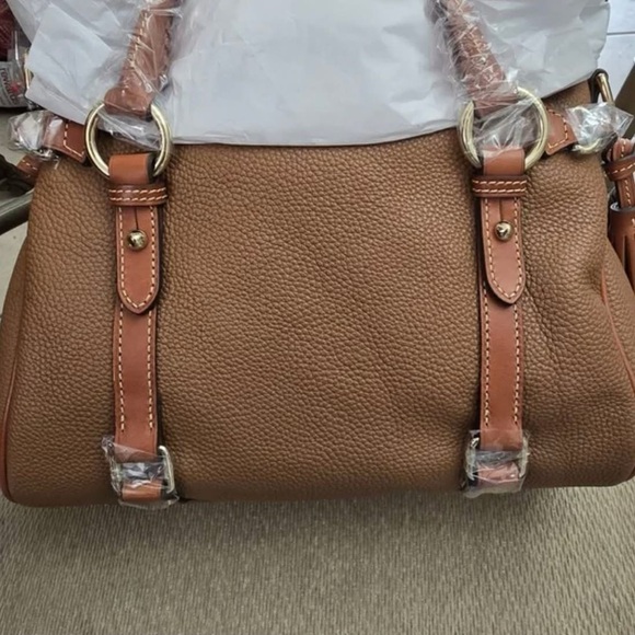 Dooney & Bourke Small Pebble Grain Satchel in the color Caramel - NWT - Picture 2 of 7